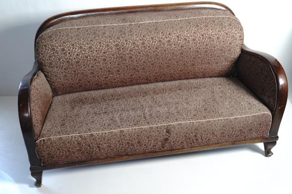 Sofa with wooden ornament